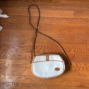 Liz Claiborne cream off shoulder purse
